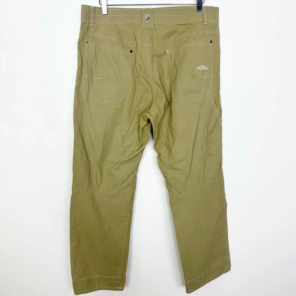 KUHL Men's Vintage Patina Dye Tan Outdoor Hiking Pants 36 x 32